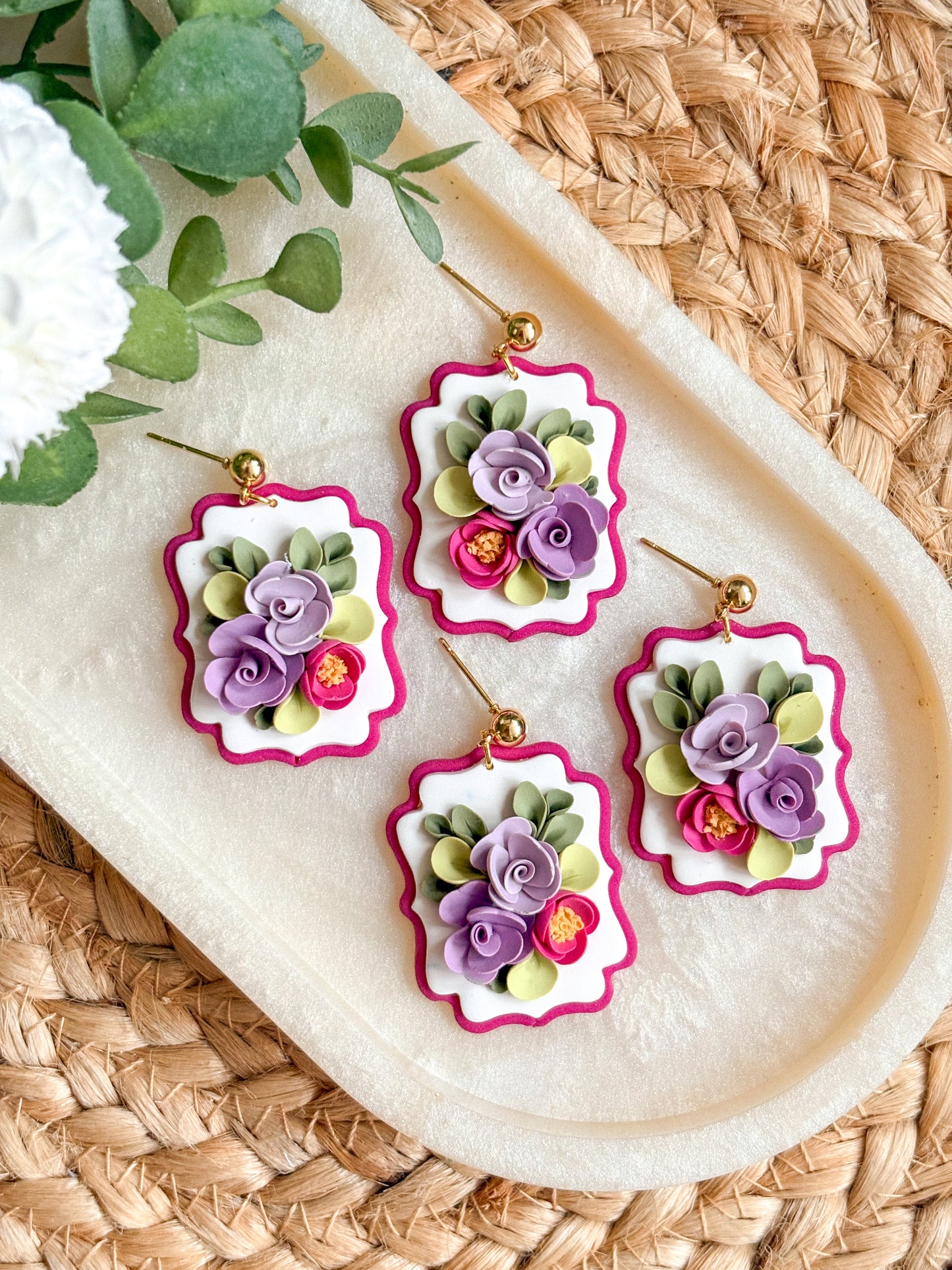 Magenta Framed Florals