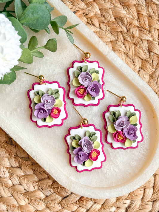 Magenta Framed Florals