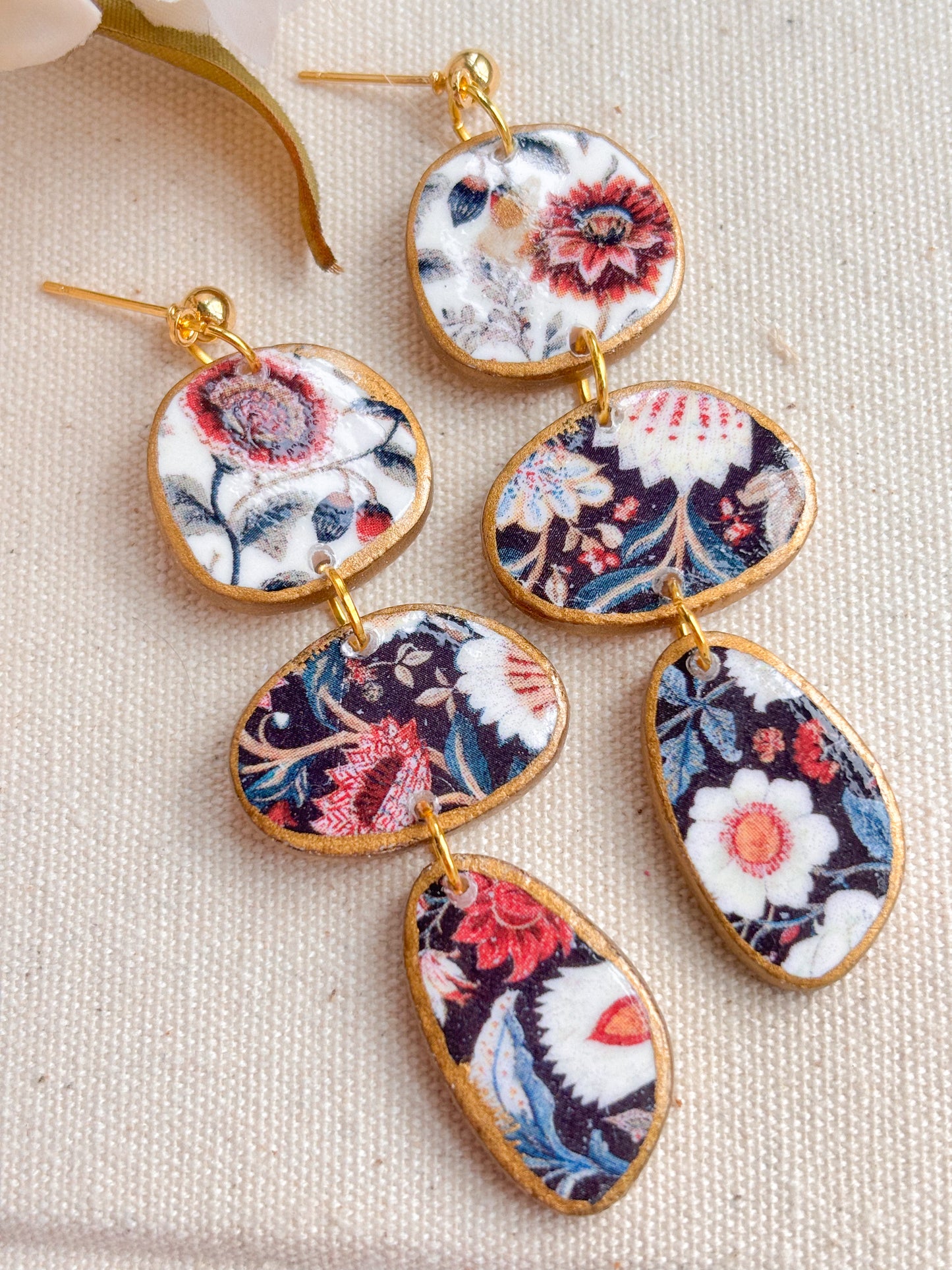 Mis Match Organic Pebble Dangles