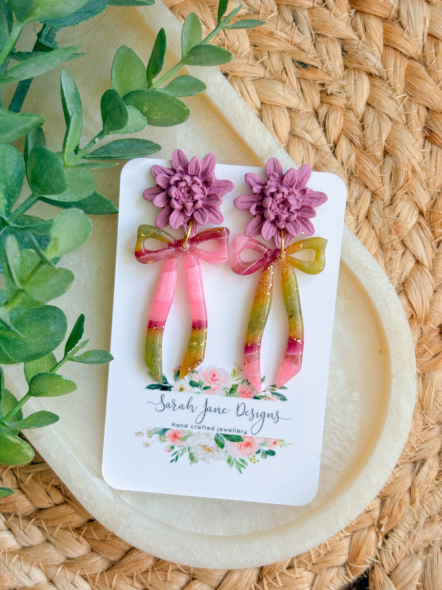 Chrysanthemum/Bow Dangles