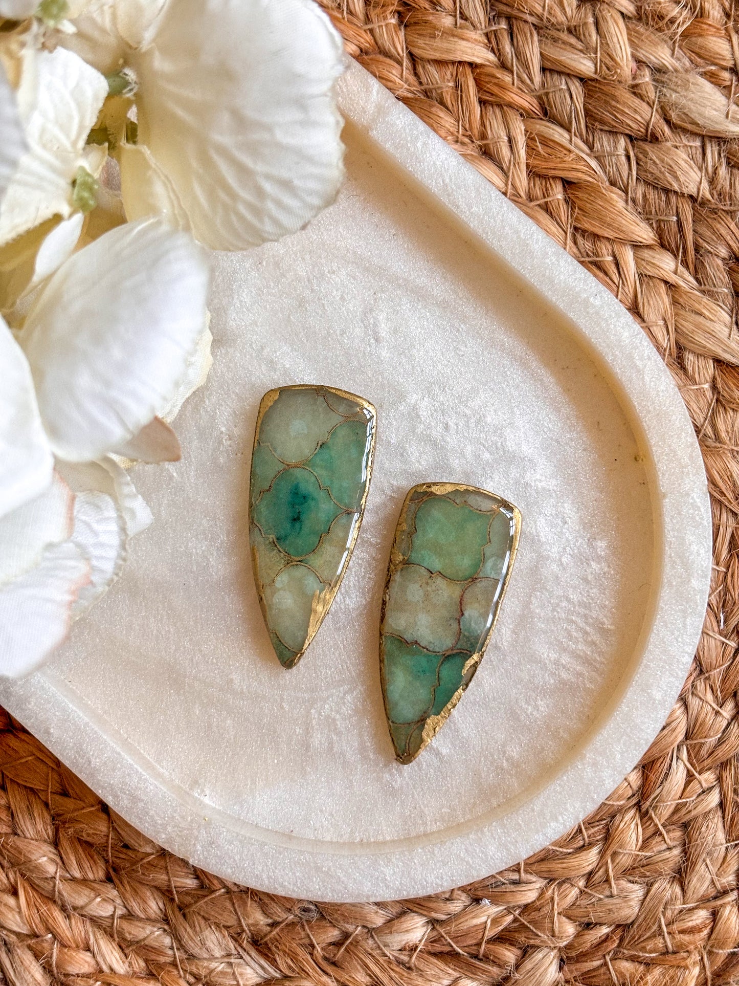 Stained Glass Effect Dagger Studs