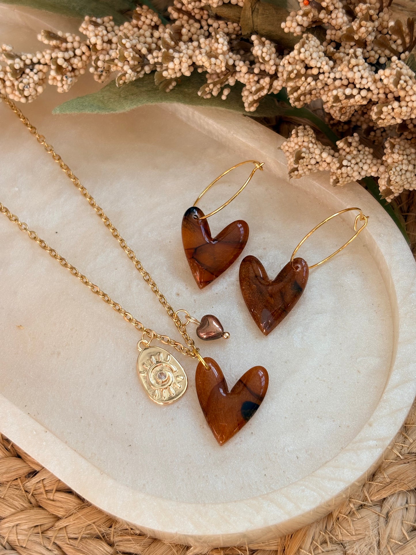 Tortie Heart Hoops