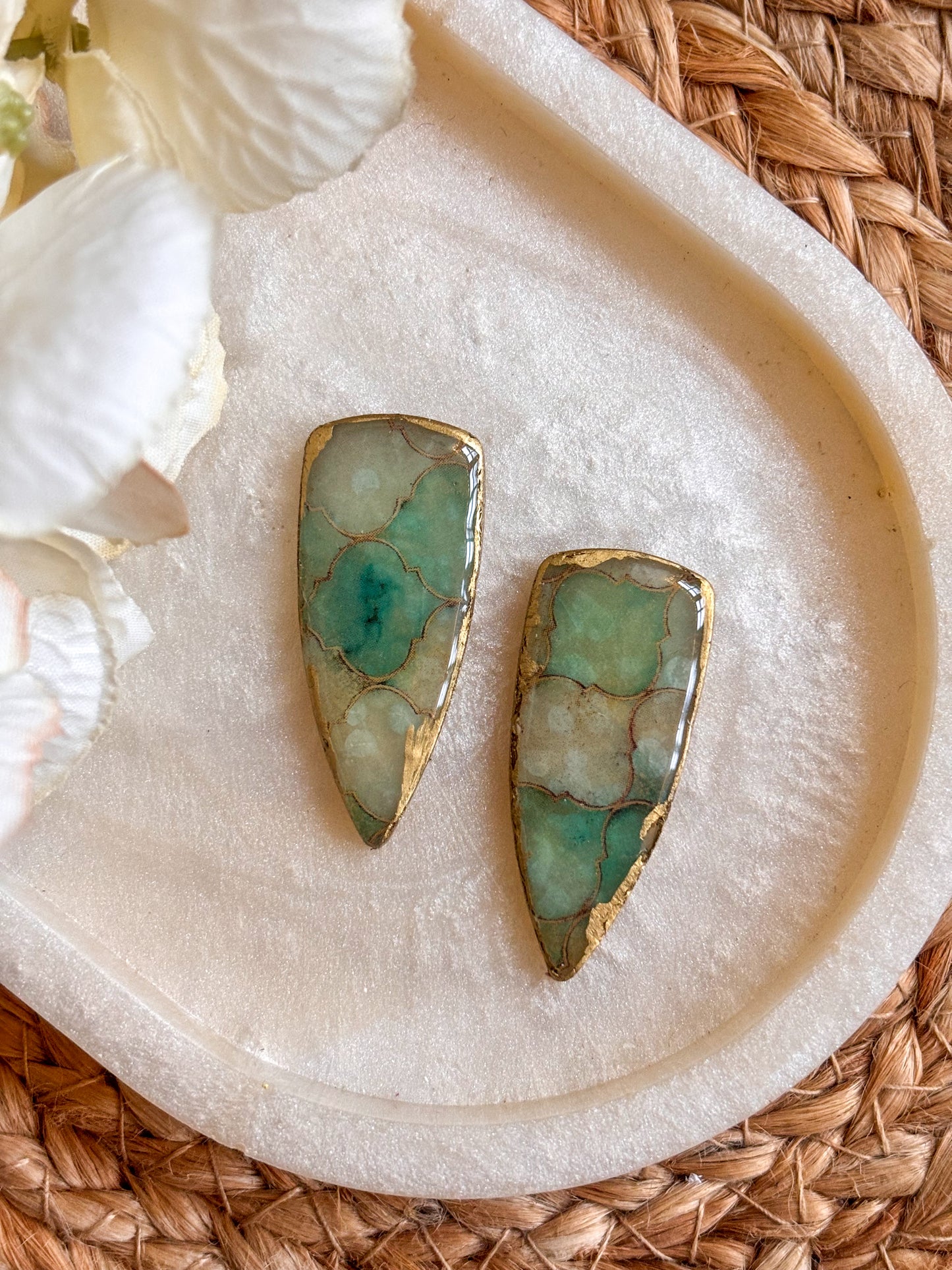 Stained Glass Effect Dagger Studs