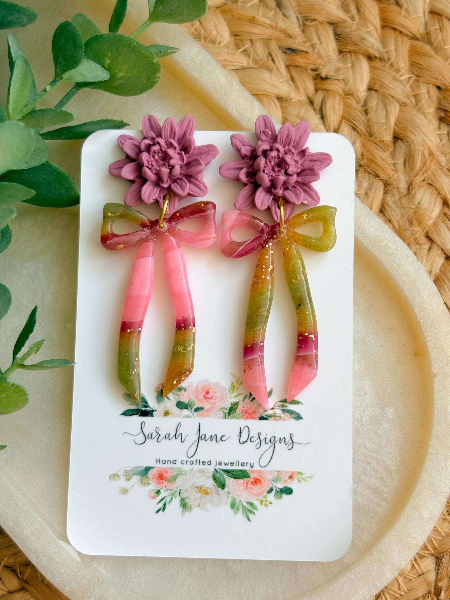 Chrysanthemum/Bow Dangles