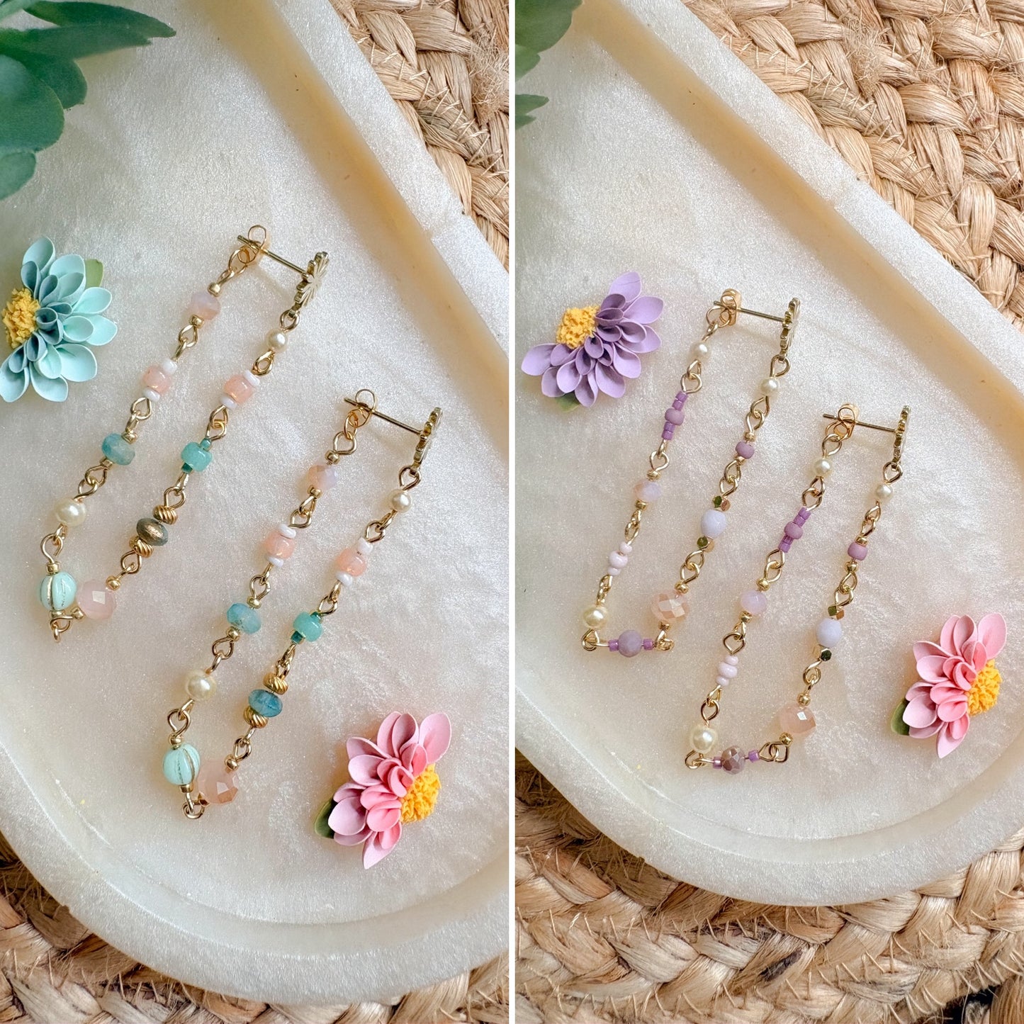 Beaded ‘loop’ earrings