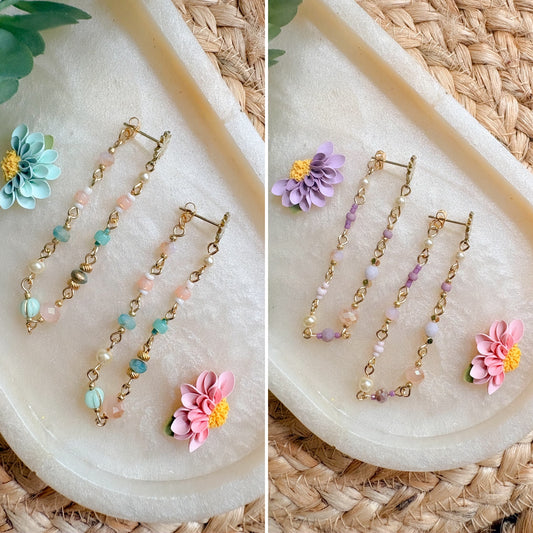 Beaded ‘loop’ earrings