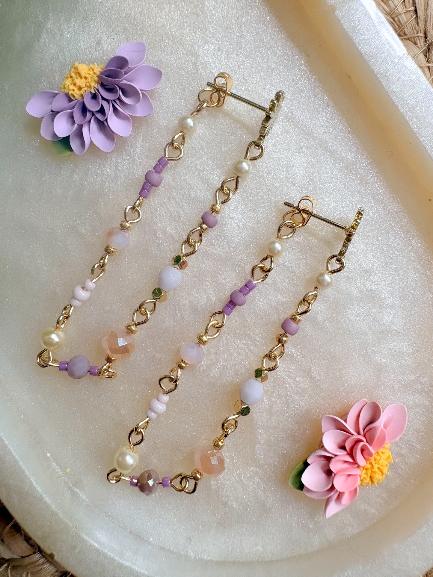 Beaded ‘loop’ earrings