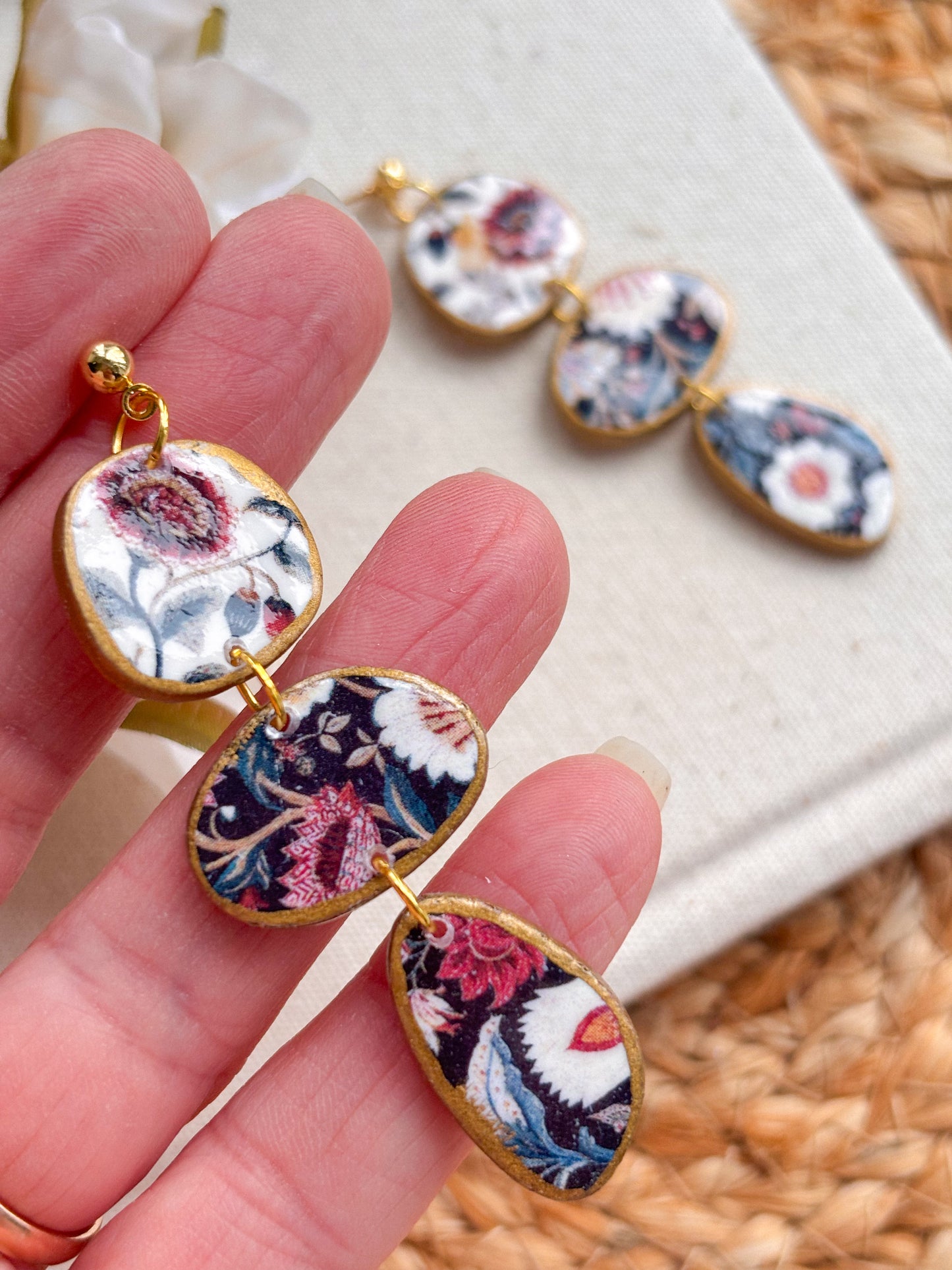 Mis Match Organic Pebble Dangles