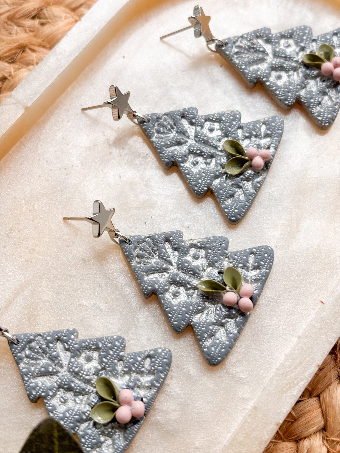 Scandi Style Blue and Silver Christmas Trees