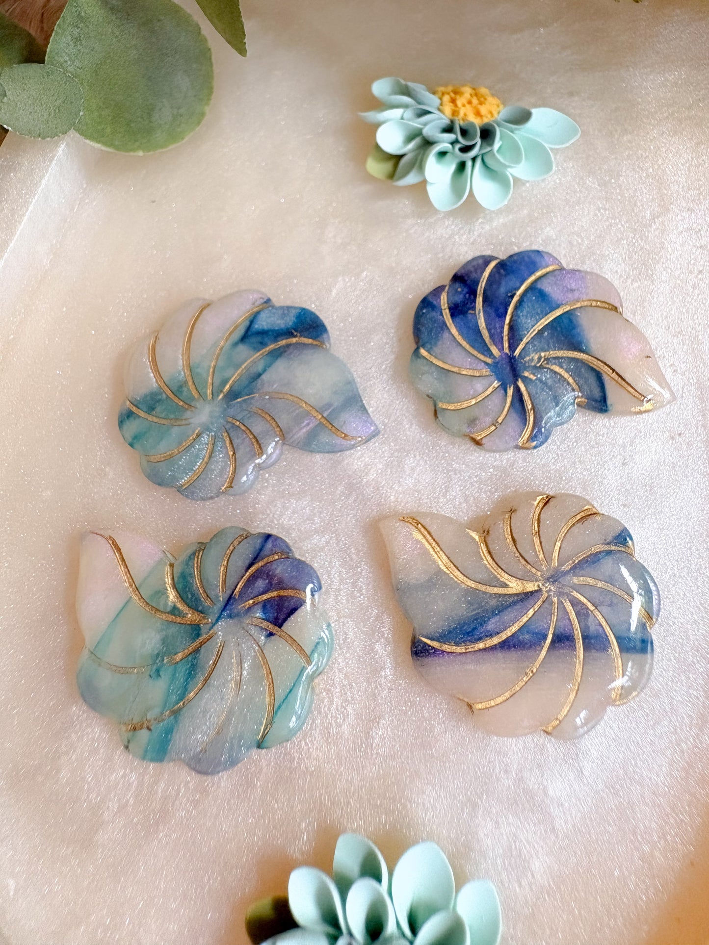 ‘Beside the Sea’ shell studs