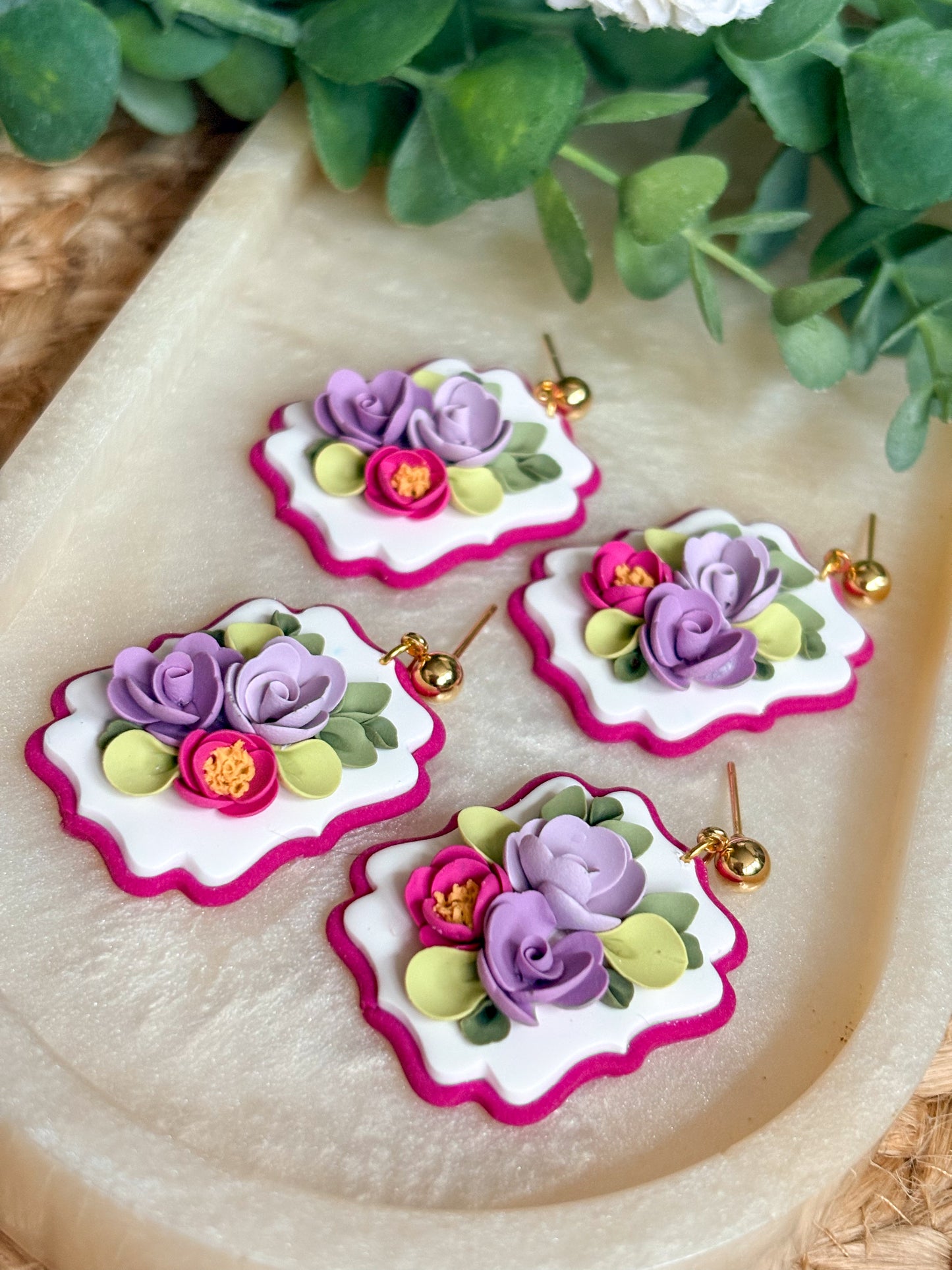 Magenta Framed Florals