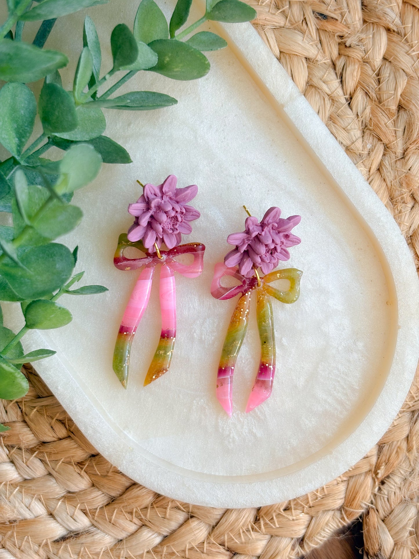 Chrysanthemum/Bow Dangles
