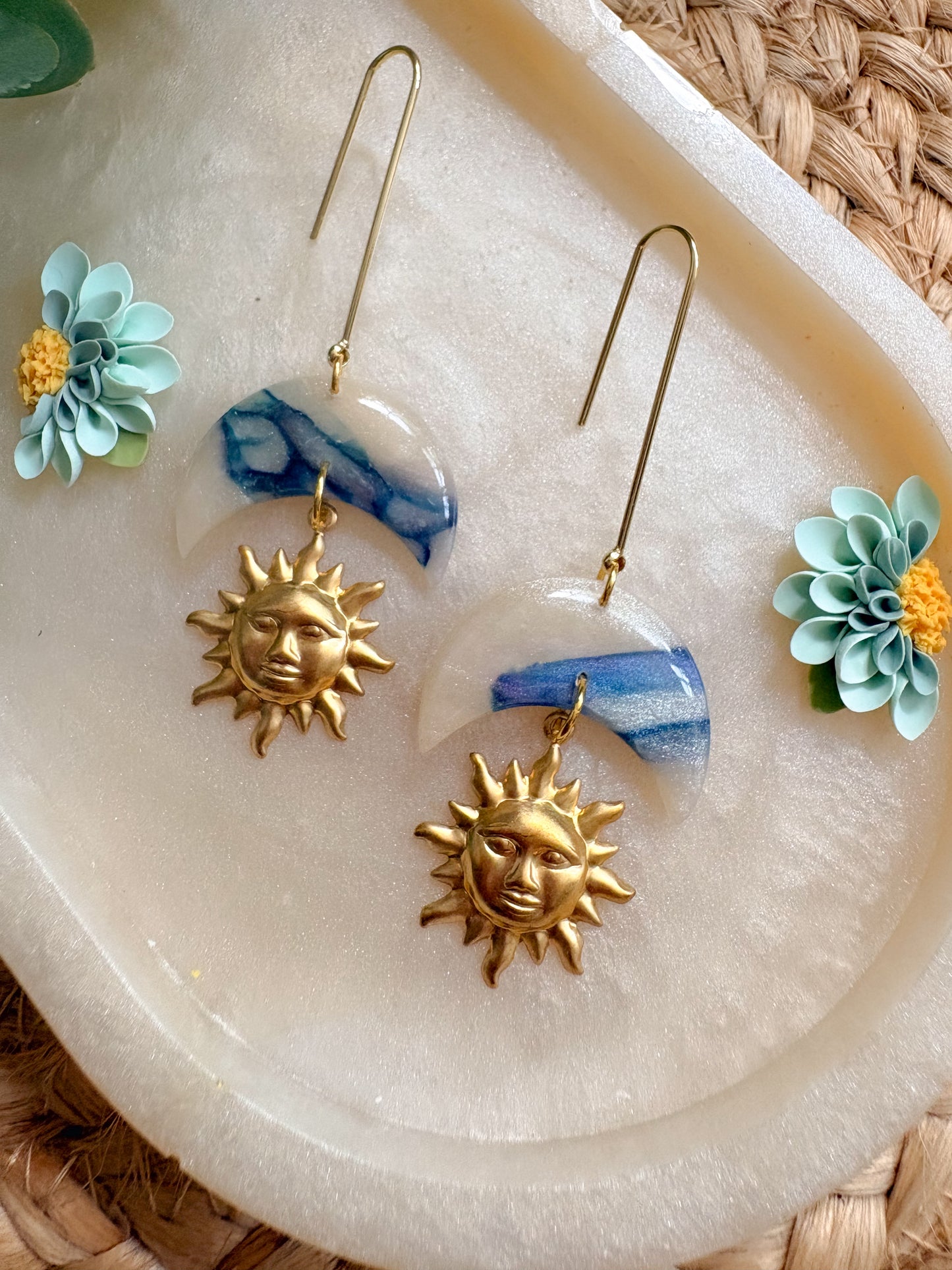 ‘Beside the Sea’ Sun & moon dangles
