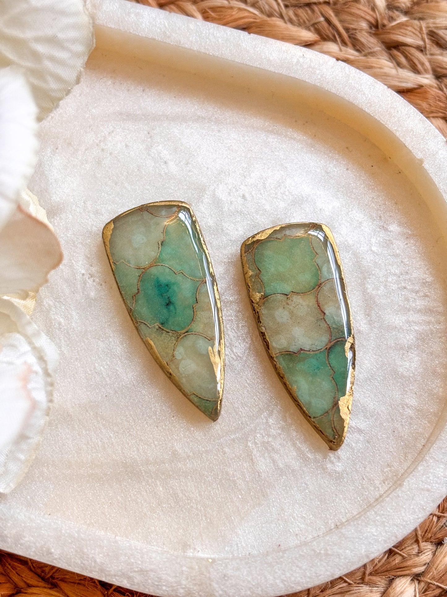 Stained Glass Effect Dagger Studs