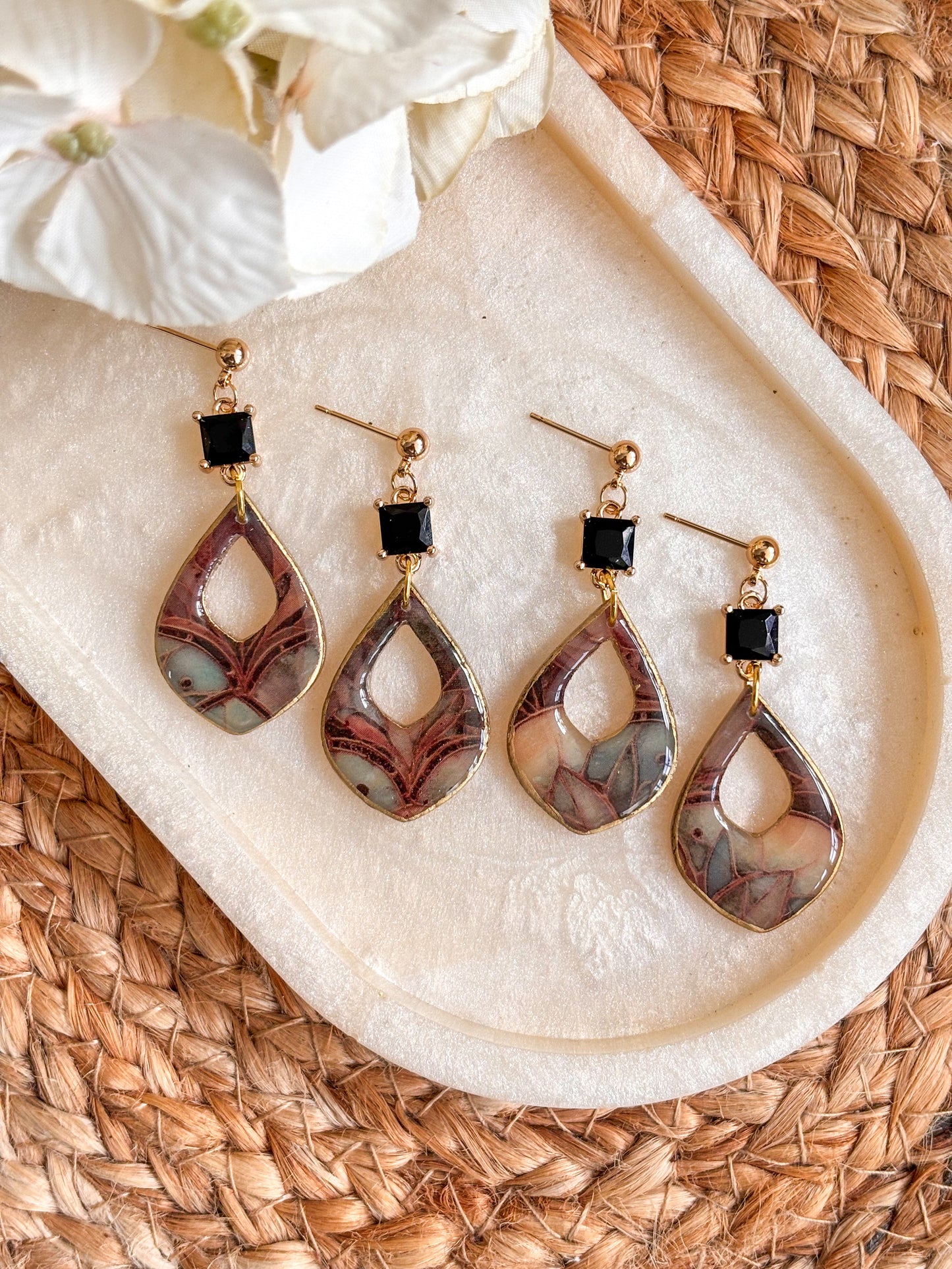 Stained Glass and Gem Stone Dangles