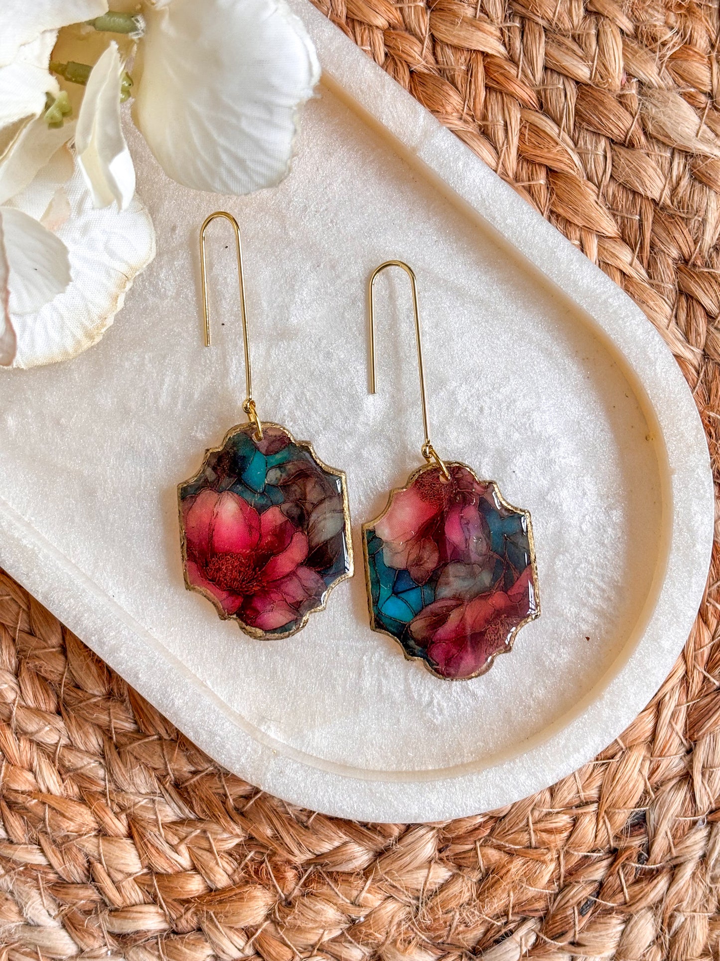 Moroccan Style Stained Glass Dangles