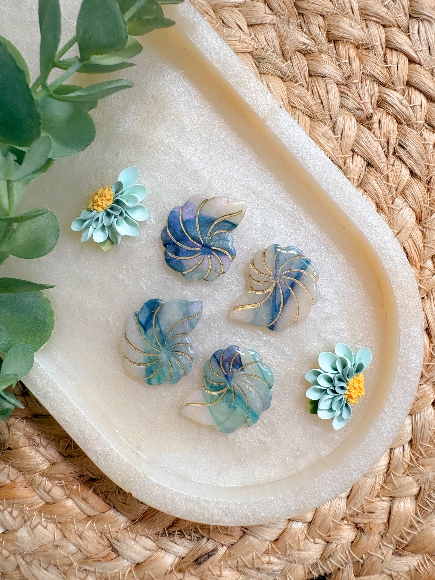 ‘Beside the Sea’ shell studs