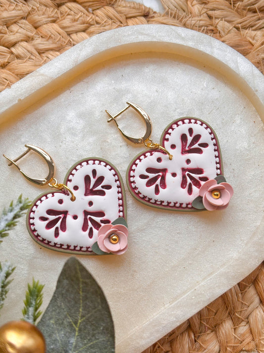 Scandi Style Heart Huggies