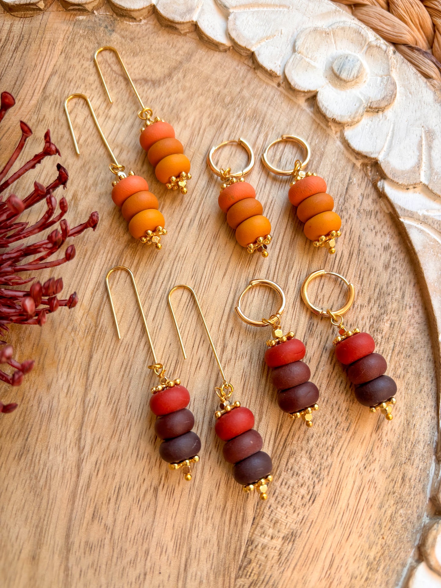 Autumn Beads - DEEP REDS