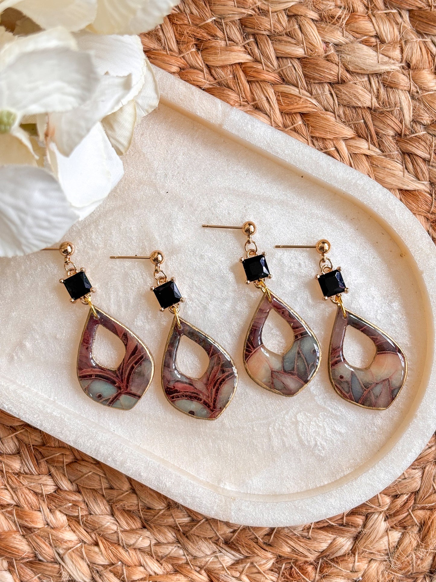 Stained Glass and Gem Stone Dangles