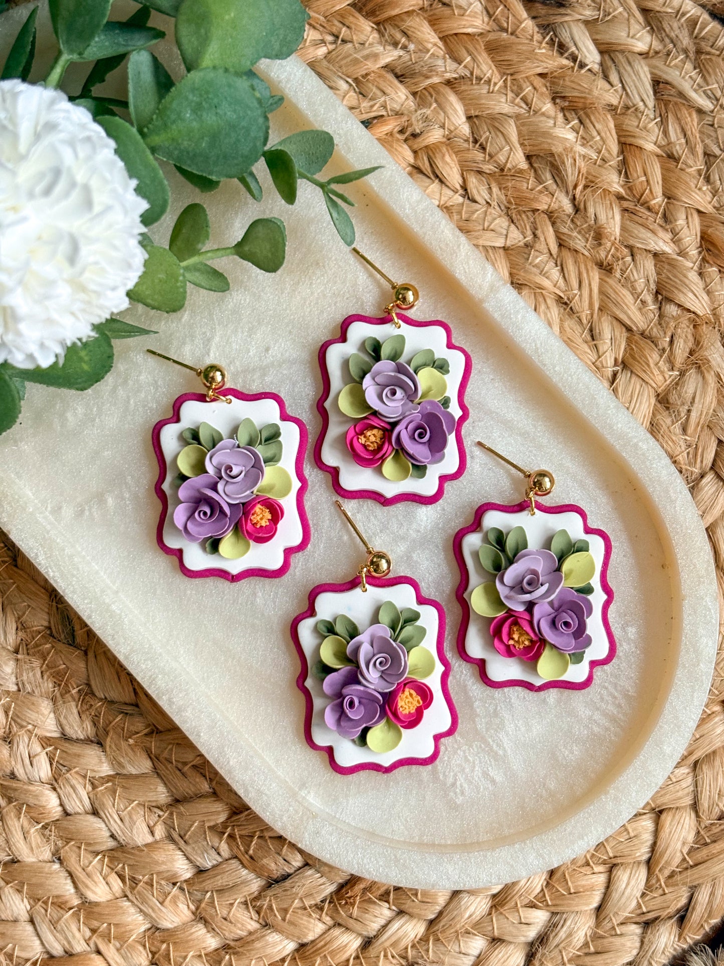 Magenta Framed Florals
