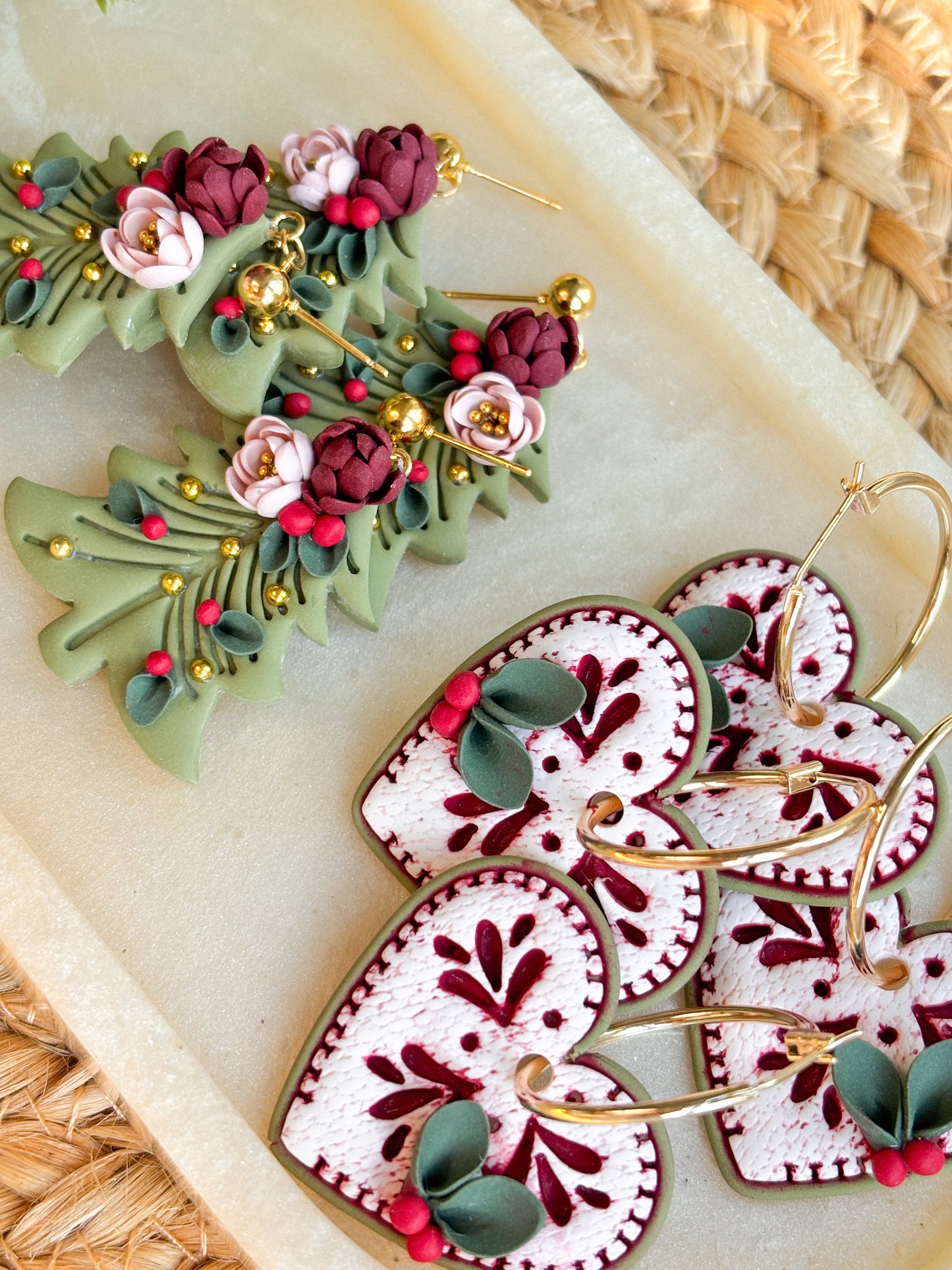 Scandi Style Heart and Holly Hoops