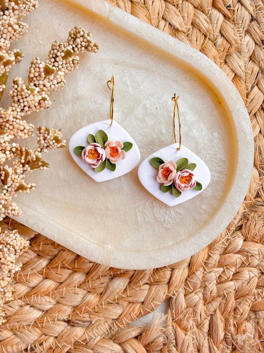 Blush Rose Hoops