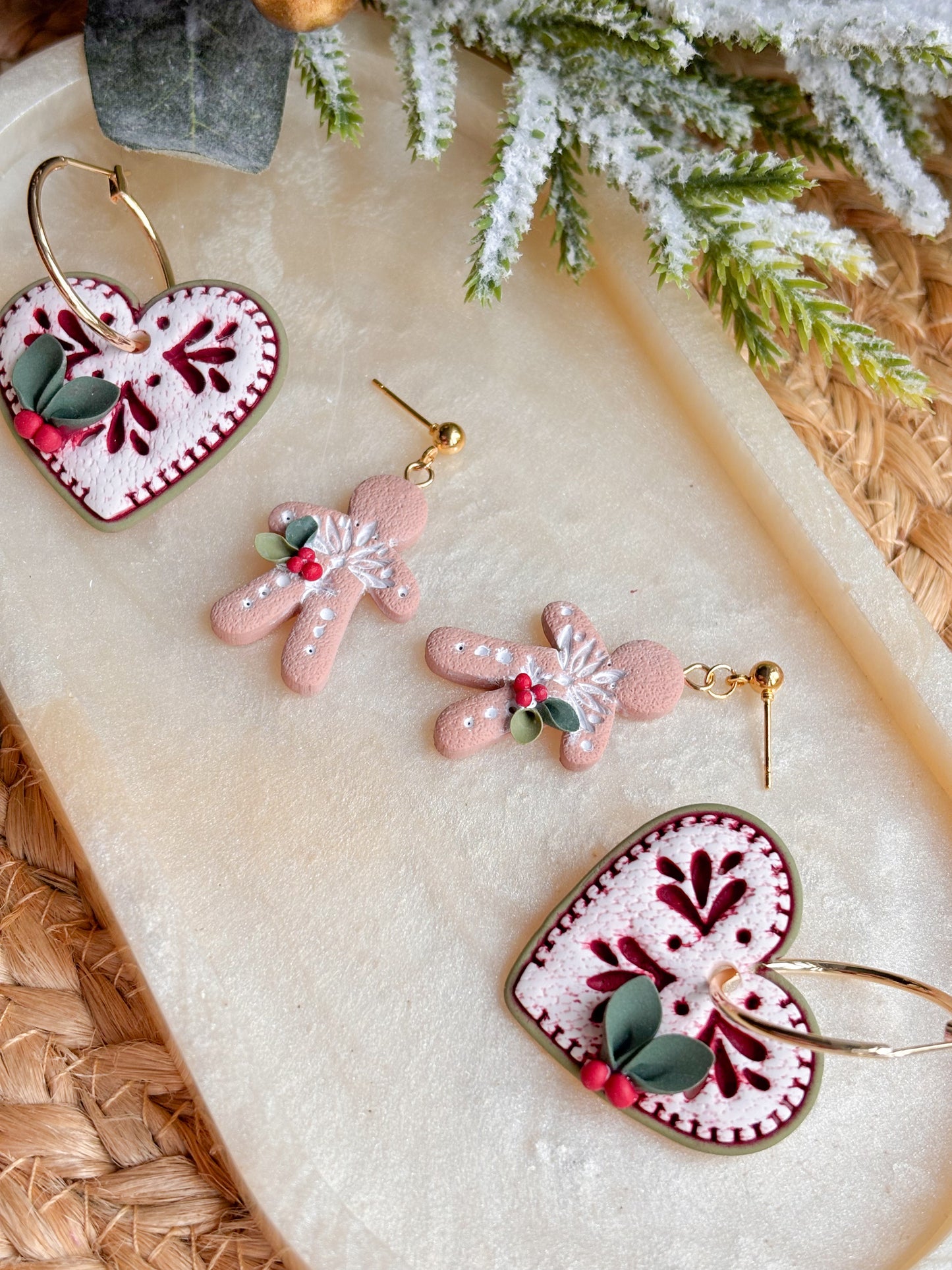 Scandi style Gingerbread Men Dangles