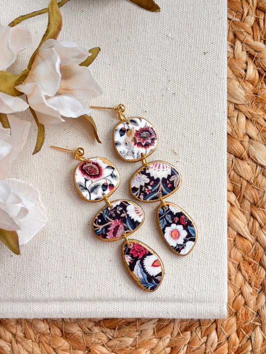 Mis Match Organic Pebble Dangles