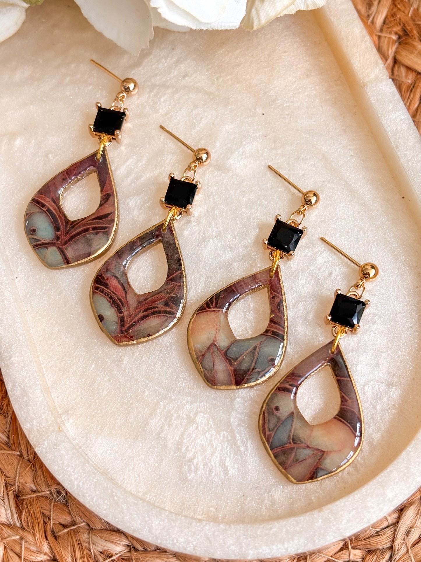 Stained Glass and Gem Stone Dangles