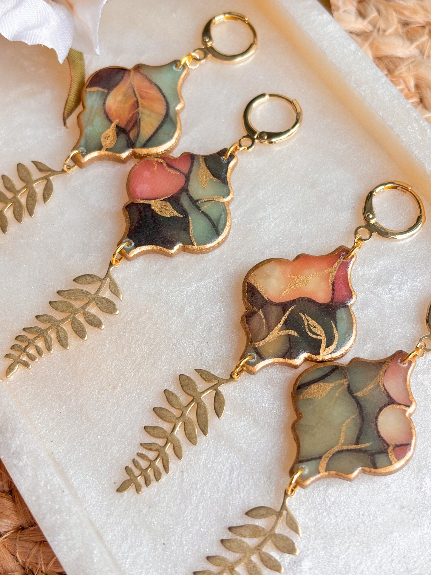 Hand Painted Moroccan Ferns