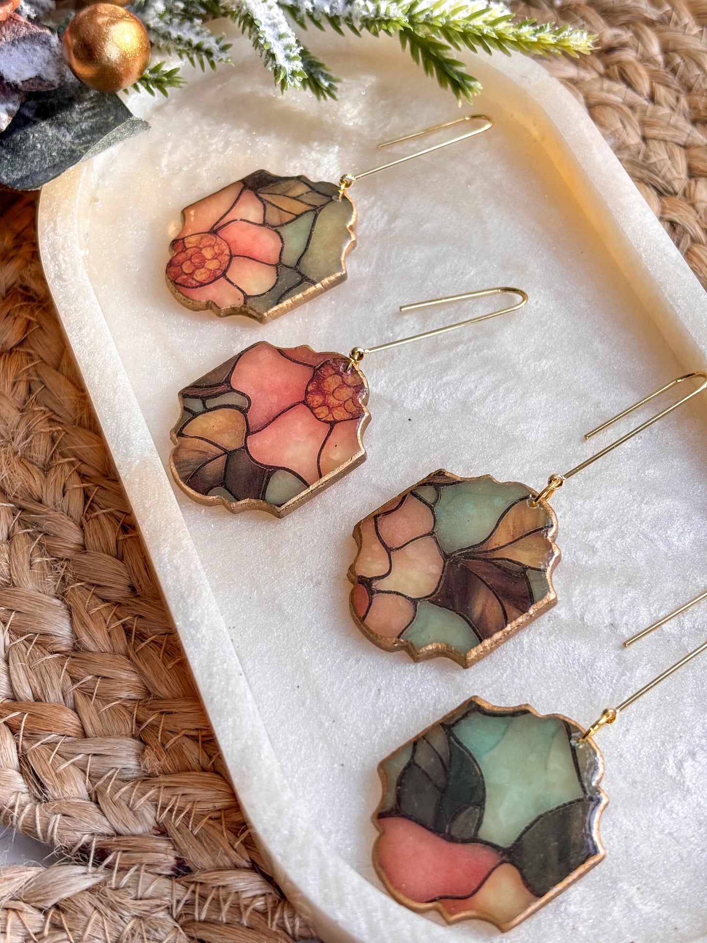 Stained Glass Effect Moroccan Dangles