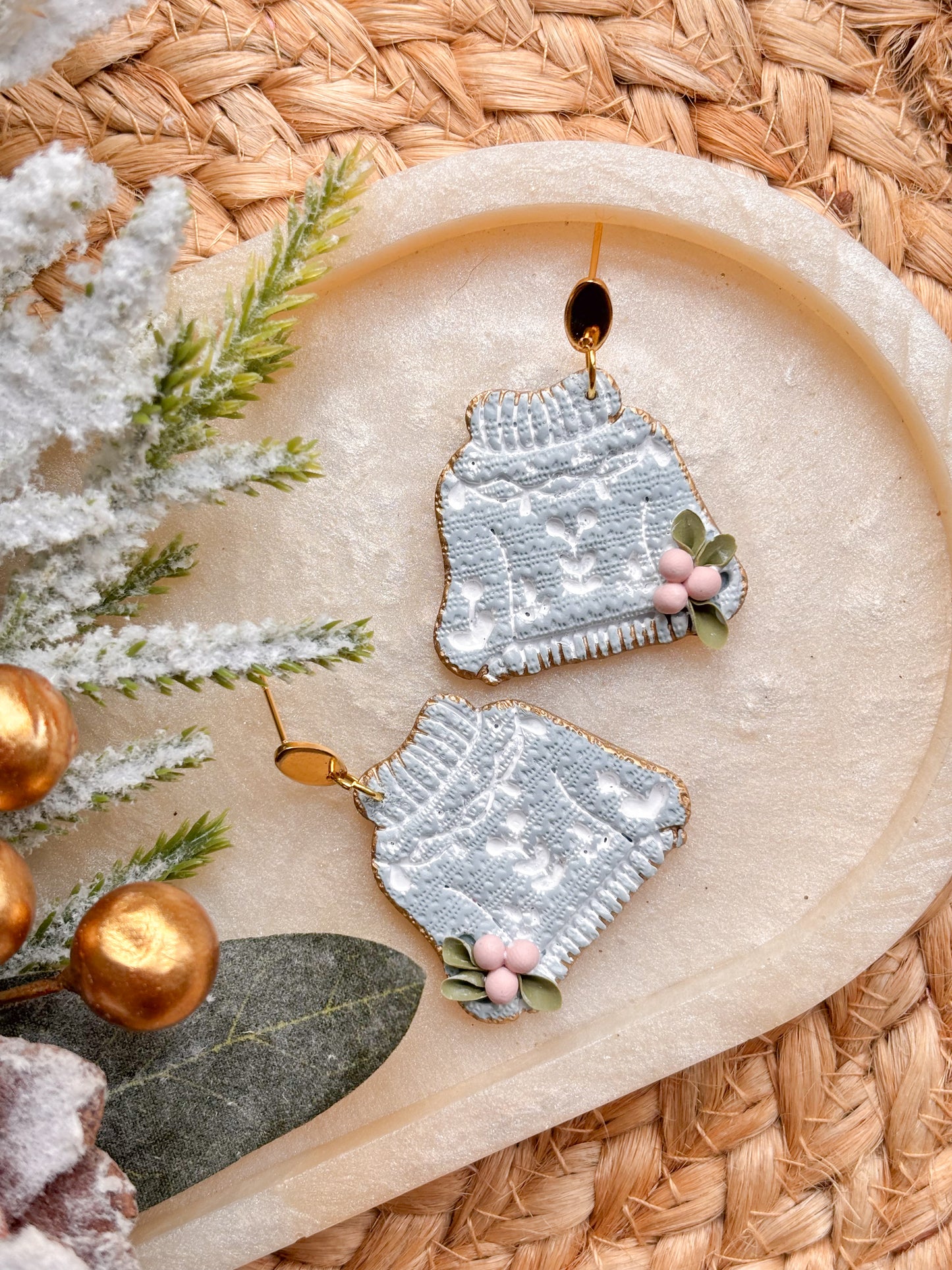 Festive Woolly Sweater Earrings