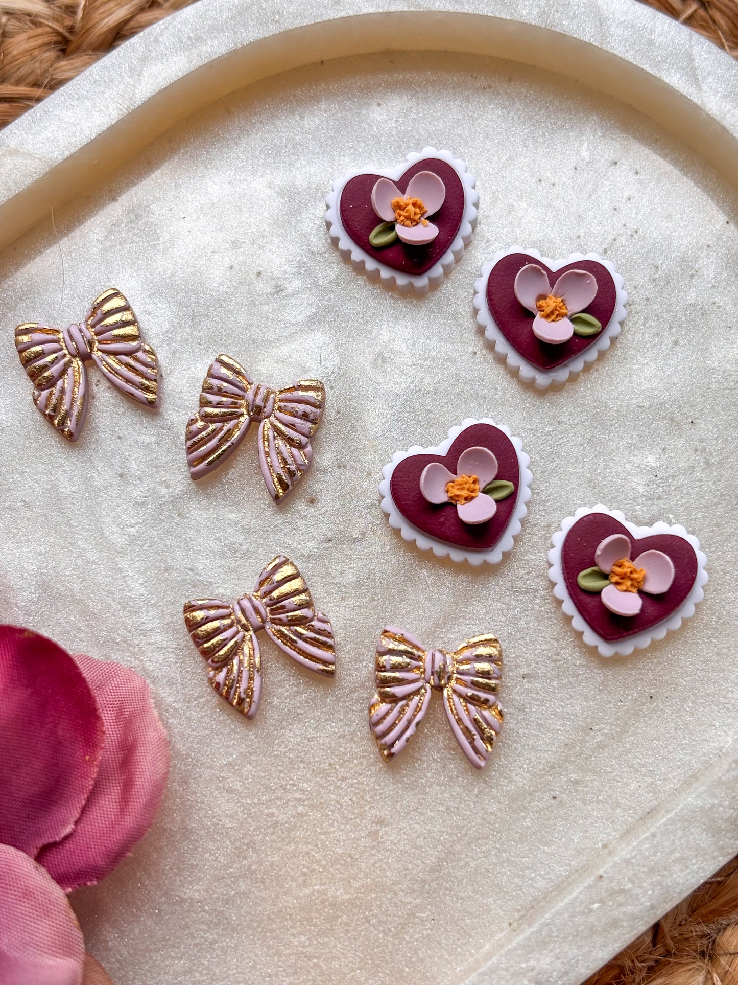 Stud pack - Heart and Bow